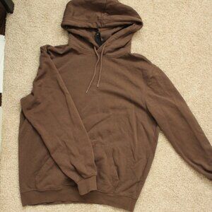 H&M Men's Relaxed Brown Hoodie Medium